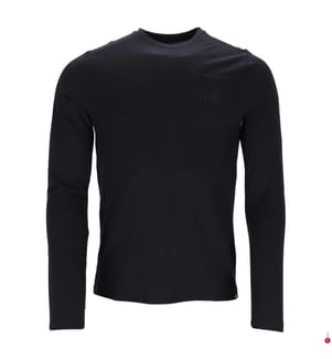 The Ascent Merino 200 Langarm-T-Shirt mit Tasche – Schwarz