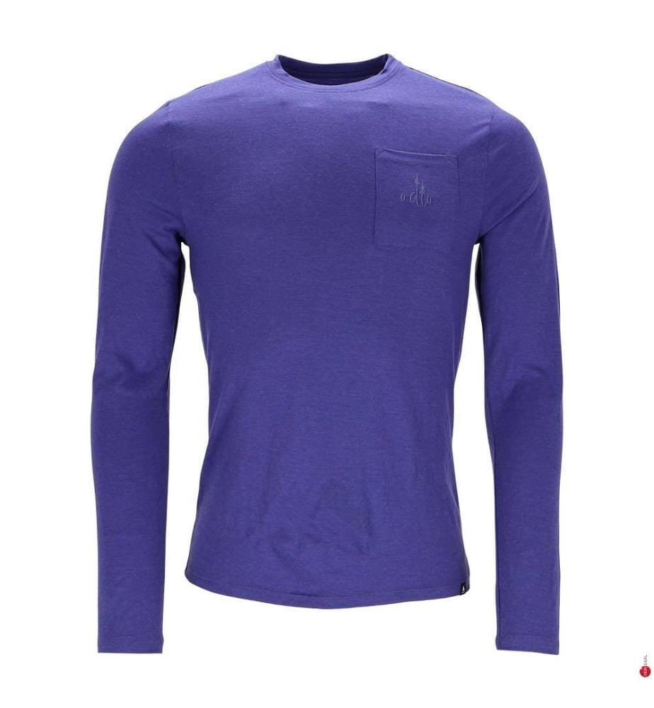 The Ascent Merino 200 Langarm-T-Shirt mit Tasche – Blau