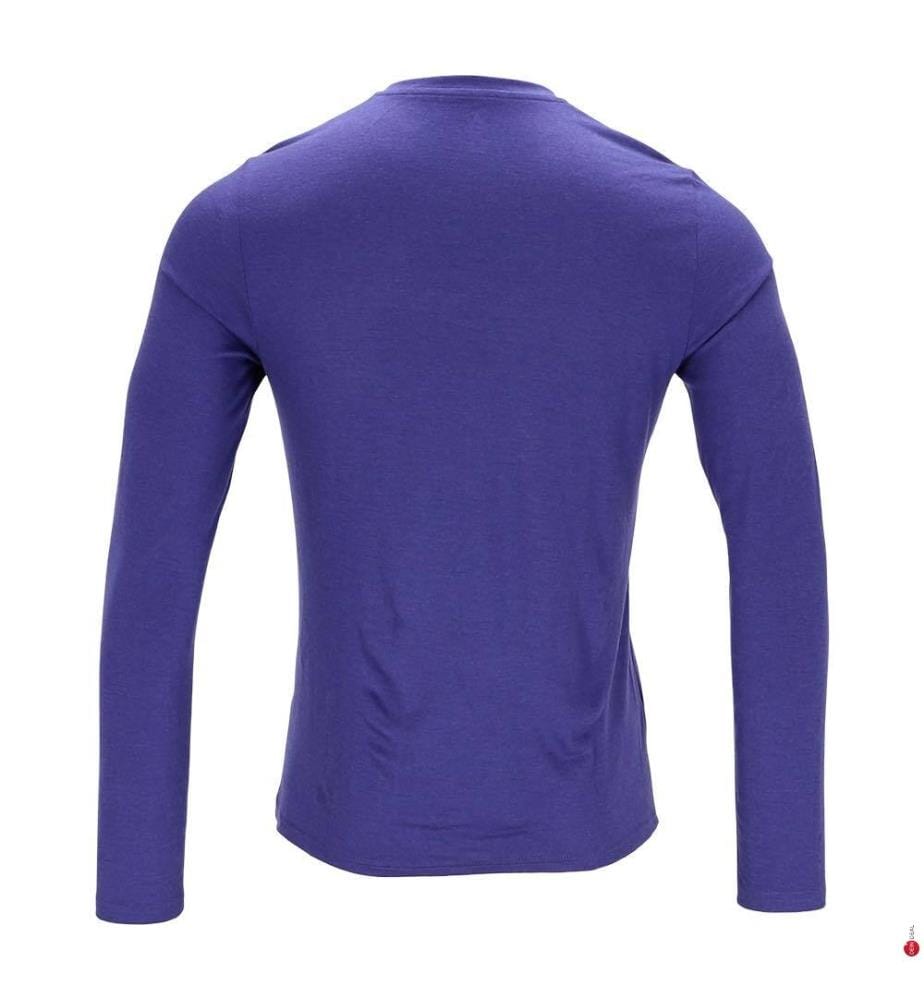The Ascent Merino 200 Langarm-T-Shirt mit Tasche – Blau