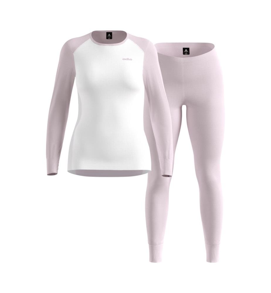 Set di intimo tecnico Active Warm - Bianco e rosa chiaro