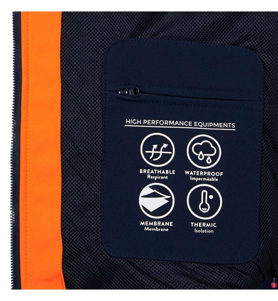 Veste Softshell Cimaleo - Bleu Foncé et Orange