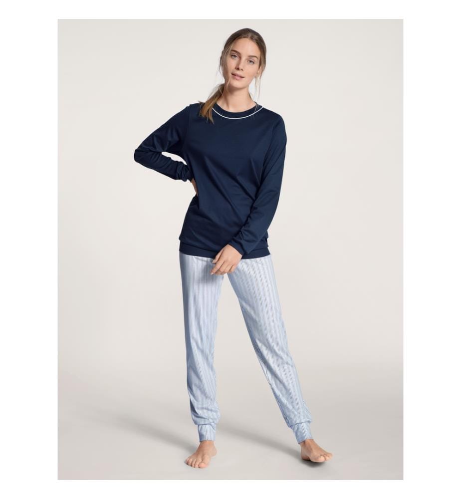 Pyjama mit Bündchen - Peacoat Blue