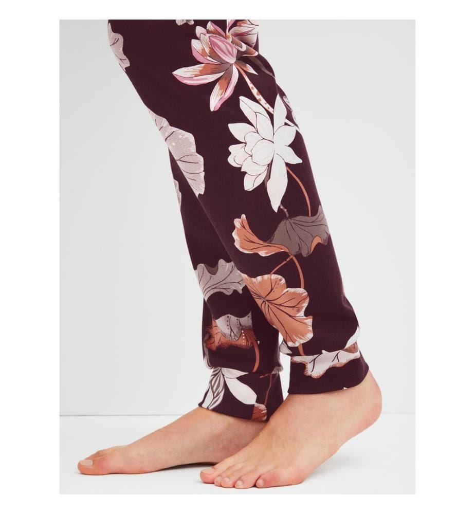 Pyjama mit Bündchen - Black Cherry