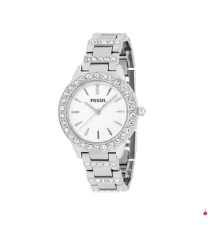 Armbanduhr Glitz - Silber und Weiss