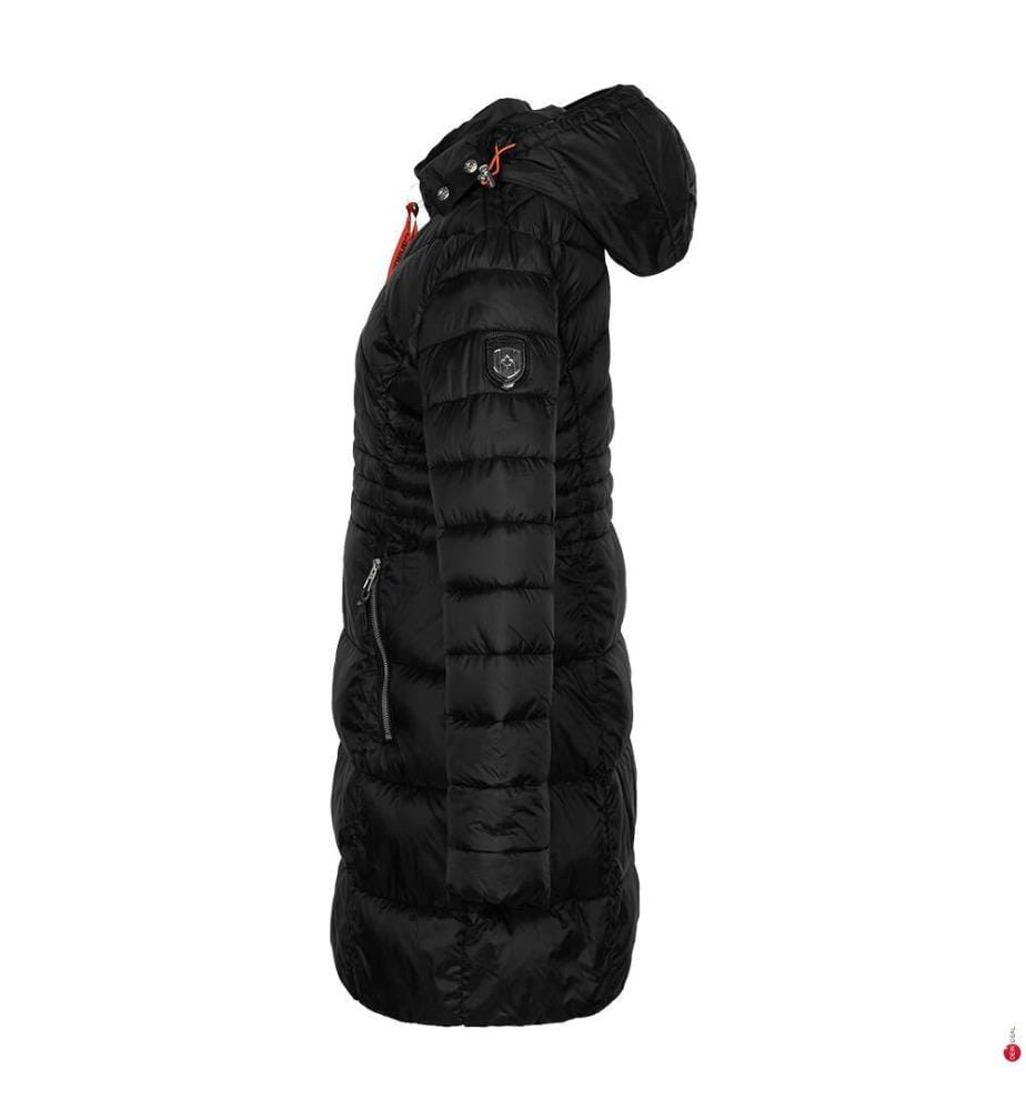 Bodyeak Lange Daunenjacke - Schwarz