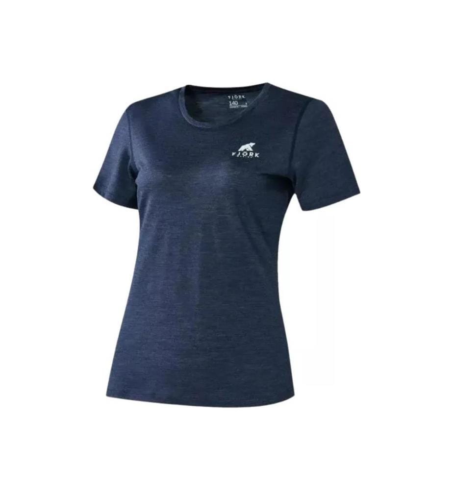 Merinowolle-T-Shirt MC140G für Damen – St. Moritz Blue