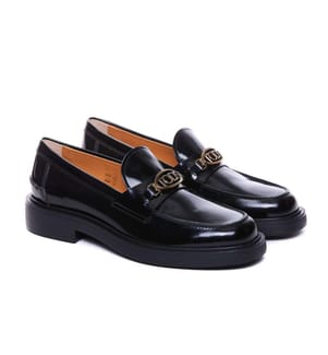 Tod'S Logo Leder-Mokassins - Schwarz