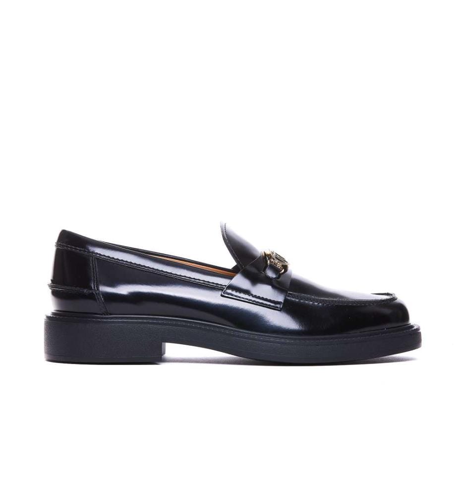 Mocassins en cuir avec logo Tod'S - Noir