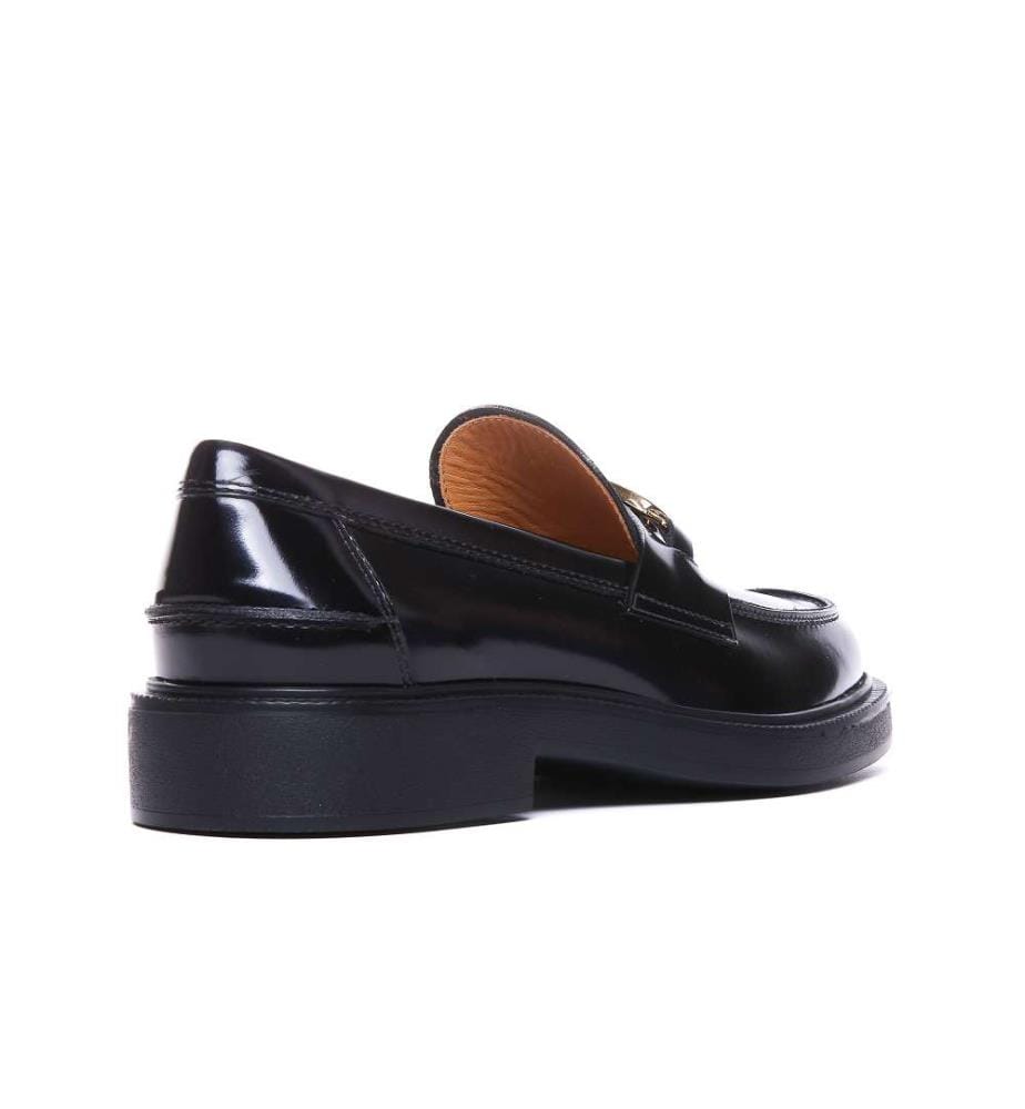 Mocassins en cuir avec logo Tod'S - Noir