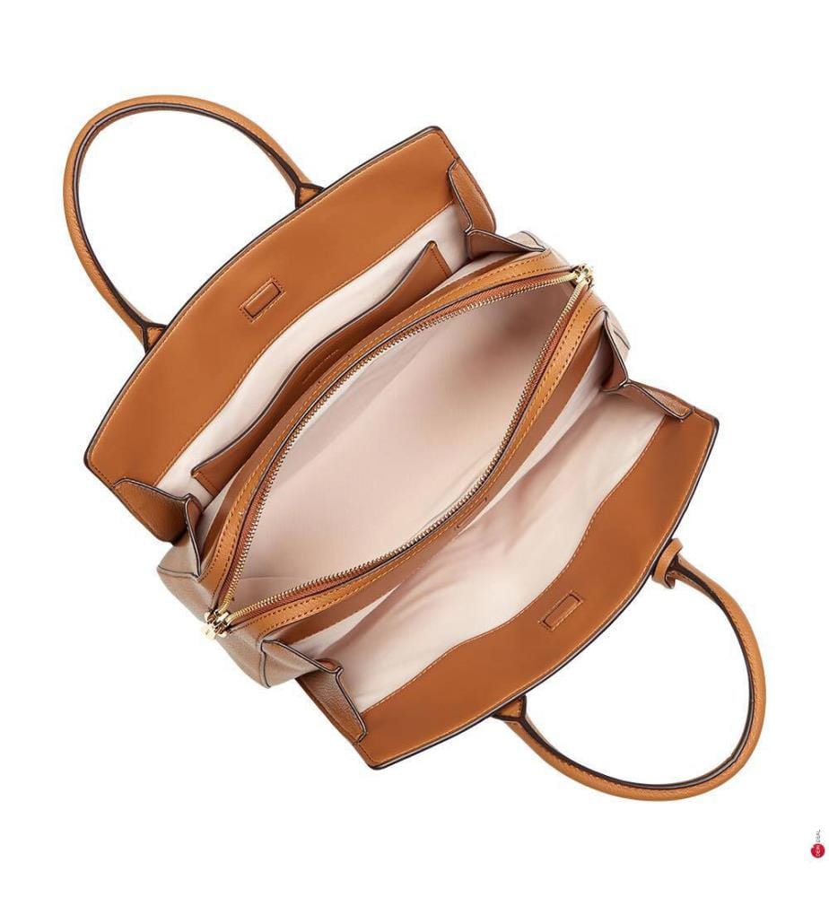 Borsa media Laila - Marrone scuro e marrone chiaro