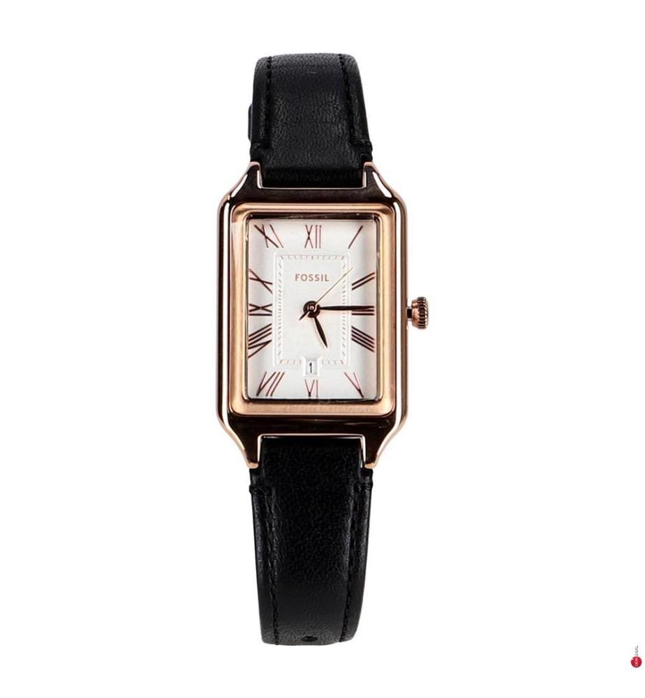 Montre Raquel Mouvement À 3 Aiguilles  Bracelet En Cuir - Noir