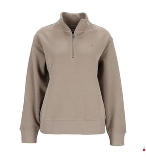 Shield Half Zip Pullover - Beige Taupe