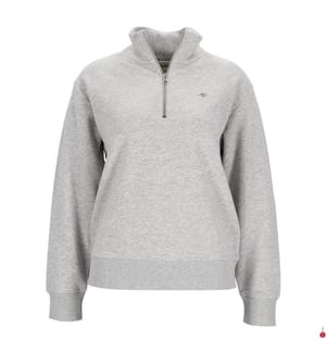 Shield Half Zip Sweater - Hellgrau Meliert