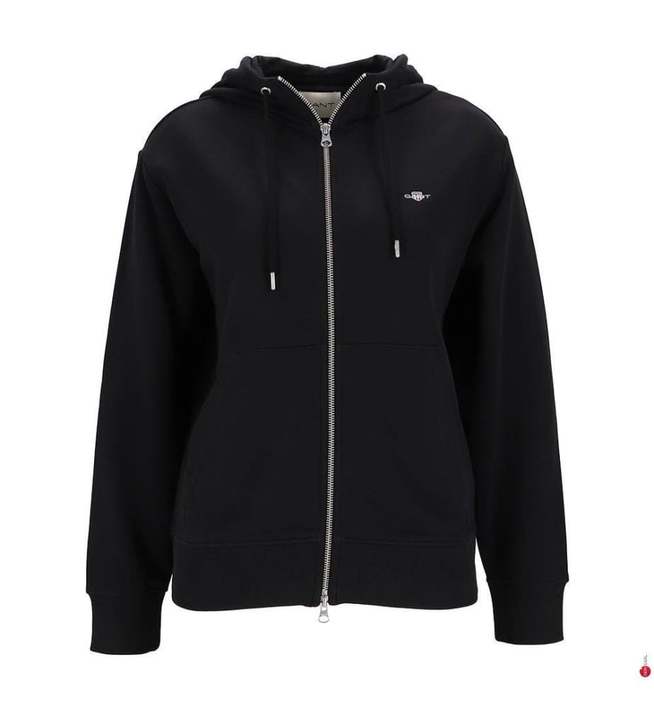 Sweat à capuche zippé Shield - Noir