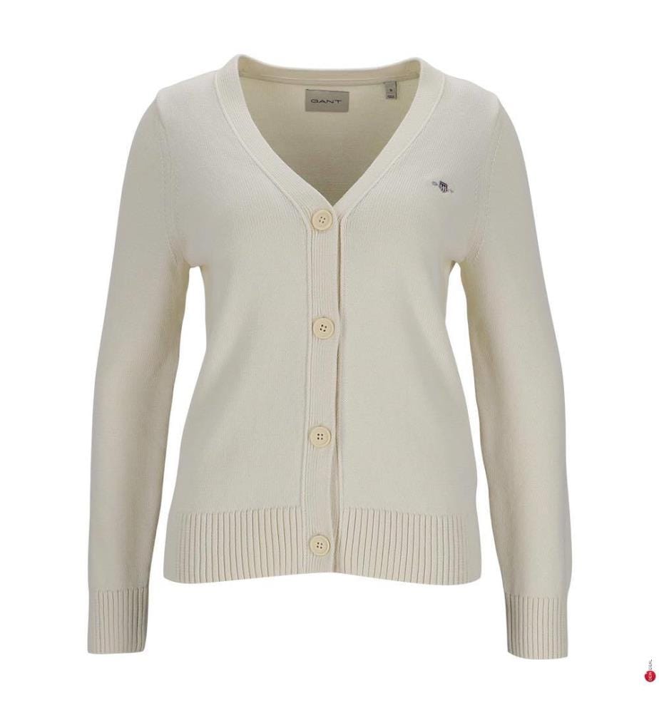 Cardigan classico in cotone - Crema