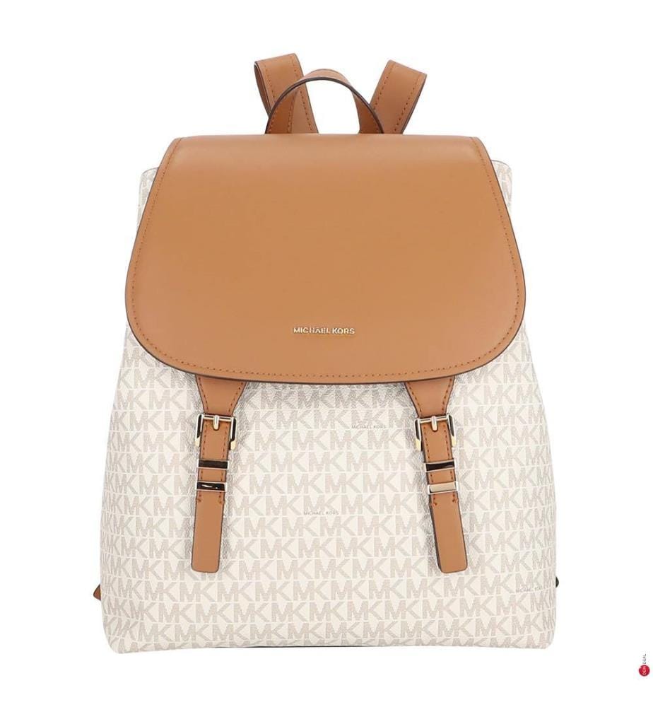 Quinn Rucksack mit magnetischer Frontlasche - Vanille und Braun