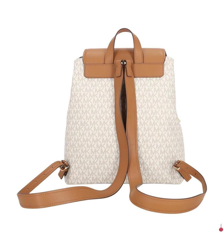 Quinn Rucksack mit magnetischer Frontlasche - Vanille und Braun