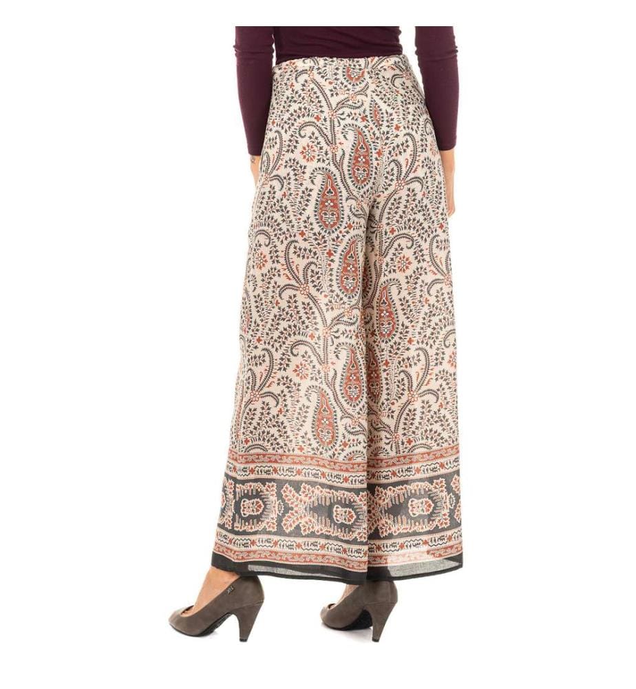 Pants - Beige & Multicolor
