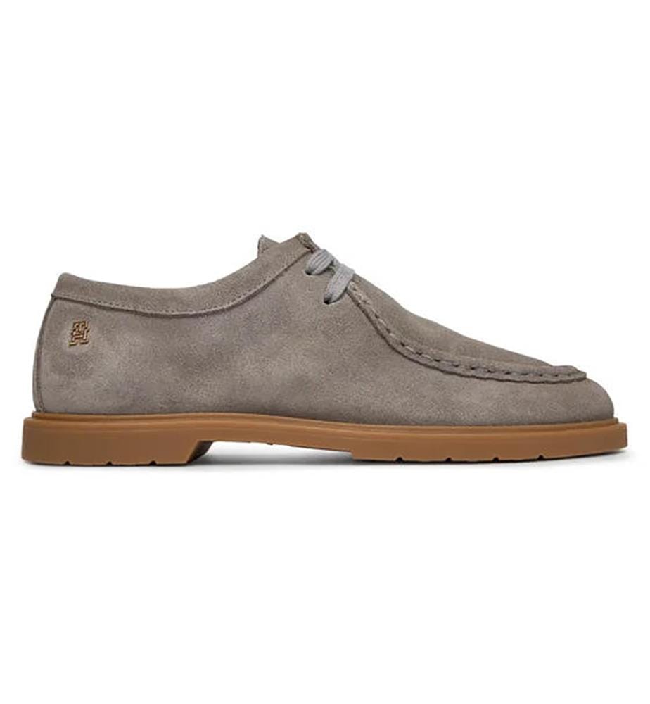 Mocassins en daim à monogramme TH - Gris Universel