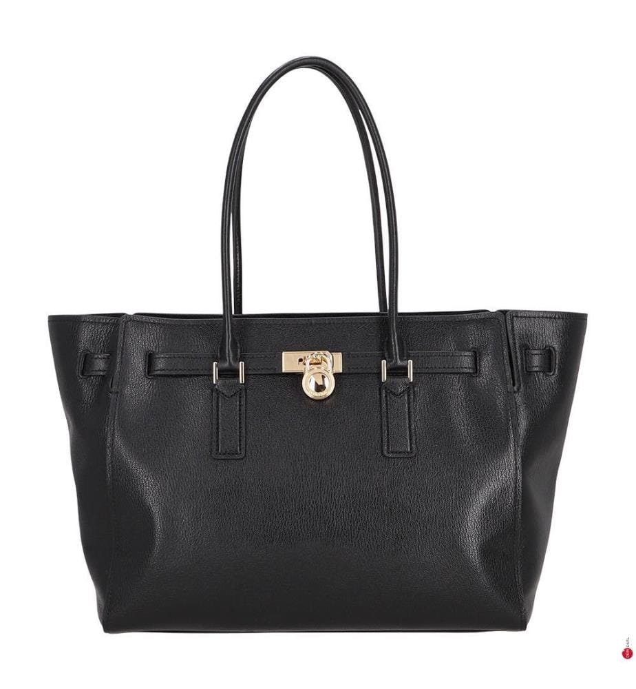 Hamilton Moderne Tote aus Leder, Schwarz