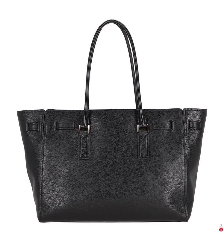 Hamilton Moderne Tote aus Leder, Schwarz