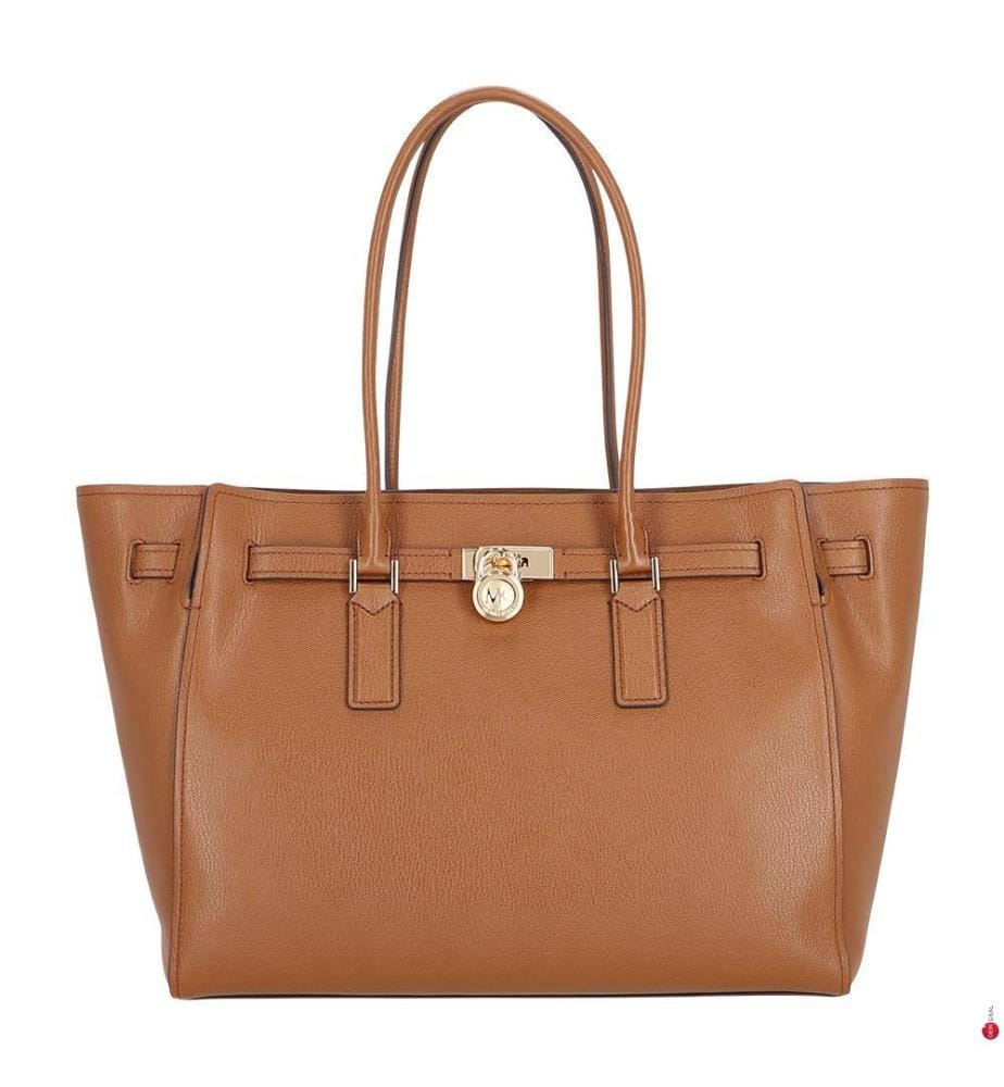 Sac cabas élégant en cuir naturel, marron
