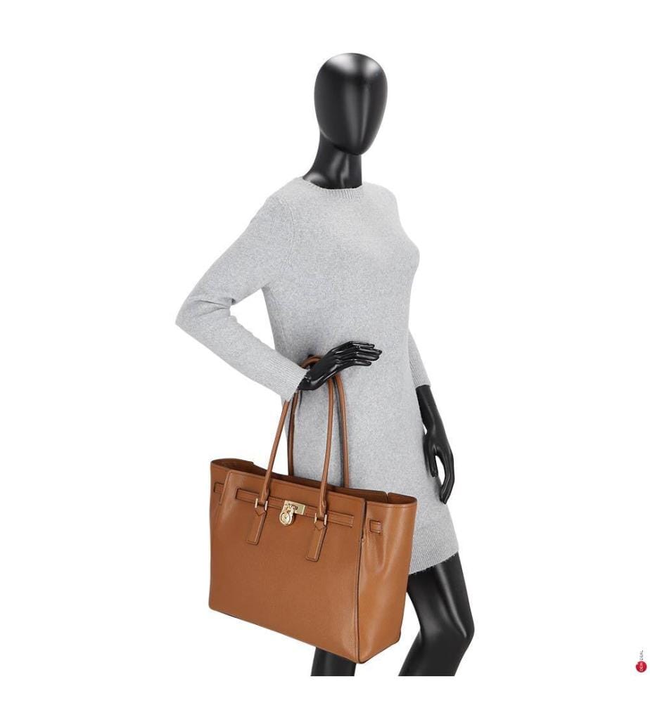 Sac cabas élégant en cuir naturel, marron