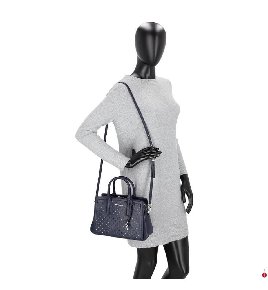 Sac à Main en Cuir Laila Small - Bleu