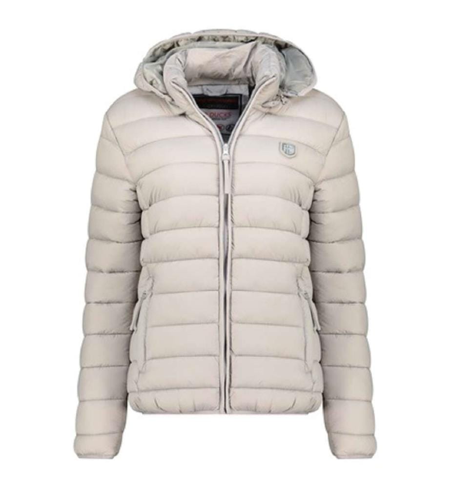Amichoko-Blouson mit abnehmbarer Kapuze für Frauen - Light Grey