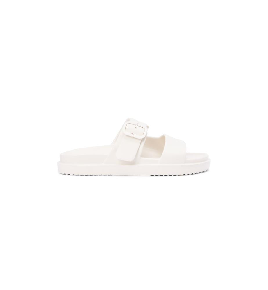Lightweight double-strap flag sandals - White