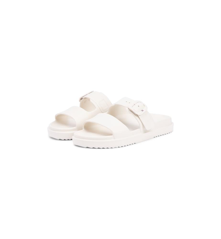 Lightweight double-strap flag sandals - White