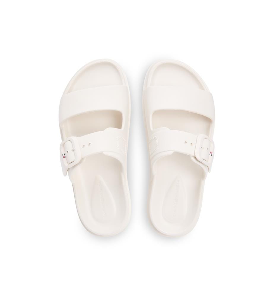 Lightweight double-strap flag sandals - White