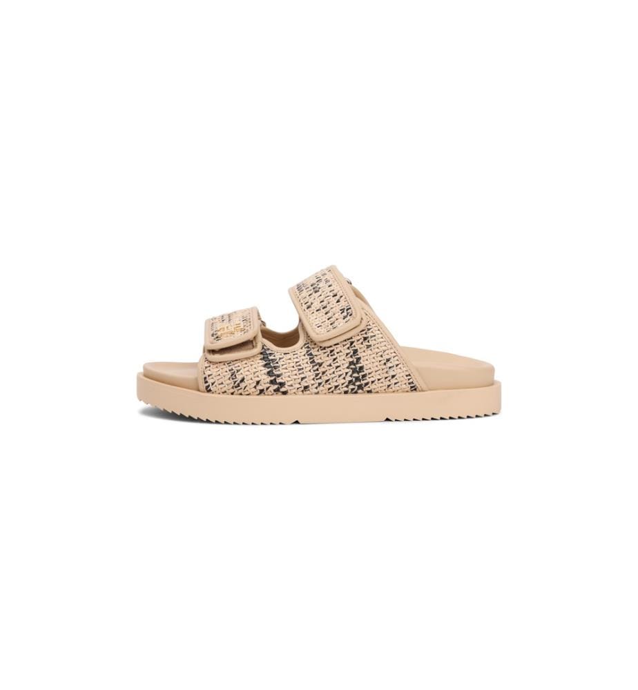 Sandalen aus Raphia - Beige