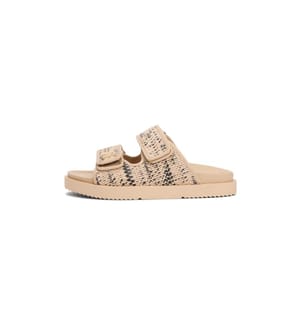 Sandalen aus Raphia - Beige