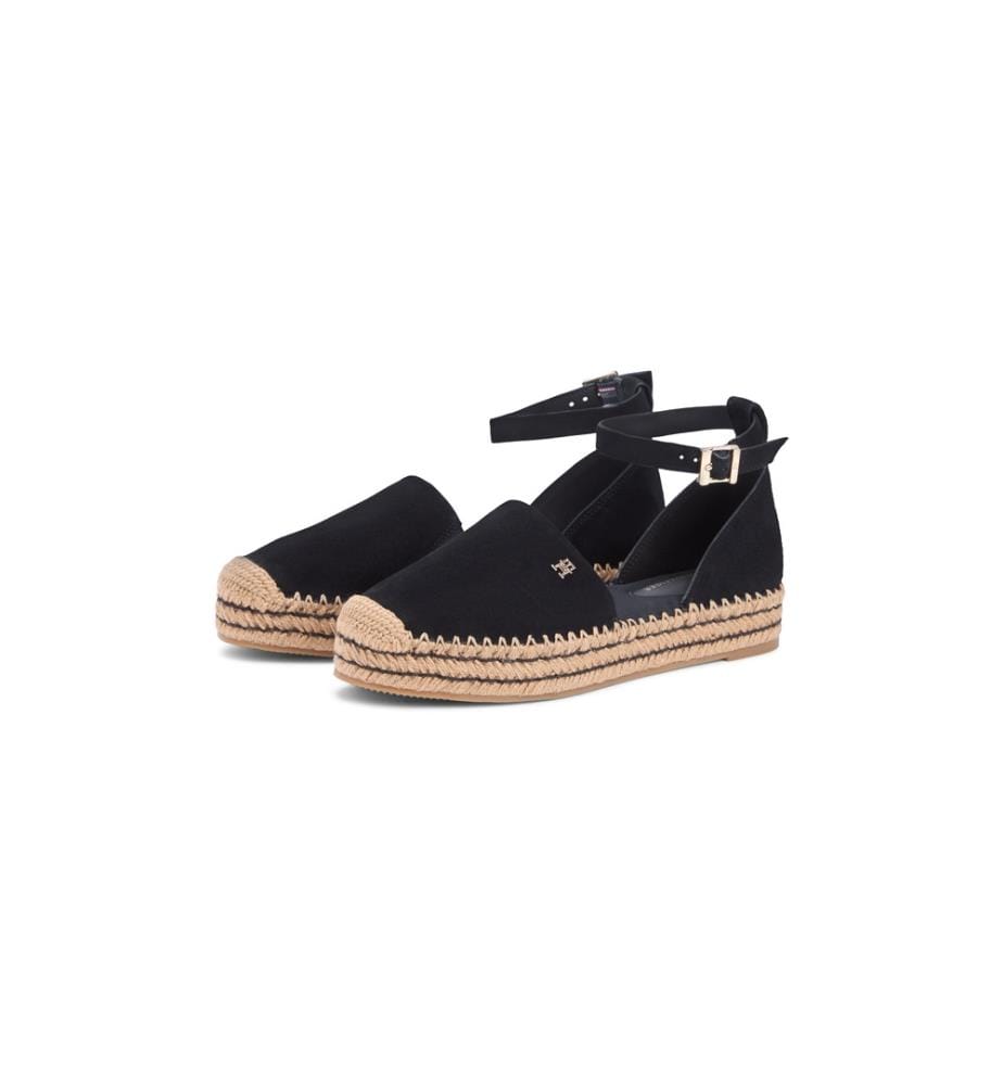 Espadrilles Compensées en Daim - Noir