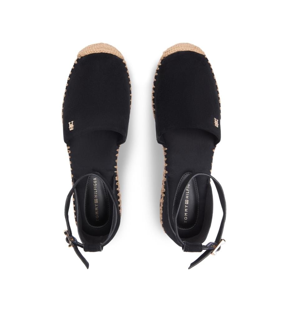 Espadrilles Compensées en Daim - Noir