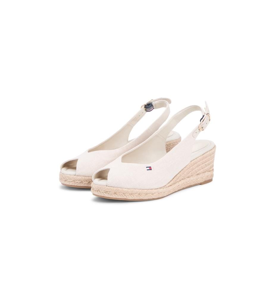 Espadrilles Compensées en Chanvre - Beige