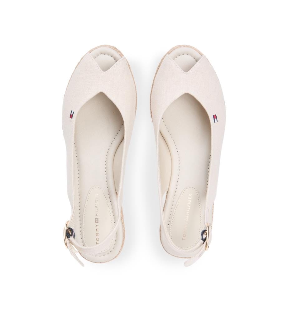 Espadrilles Compensées en Chanvre - Beige