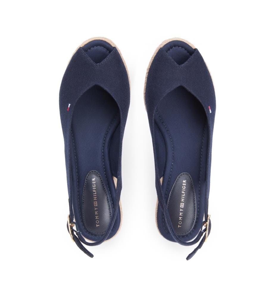 Espadrilles Compensées en Chanvre - Marine