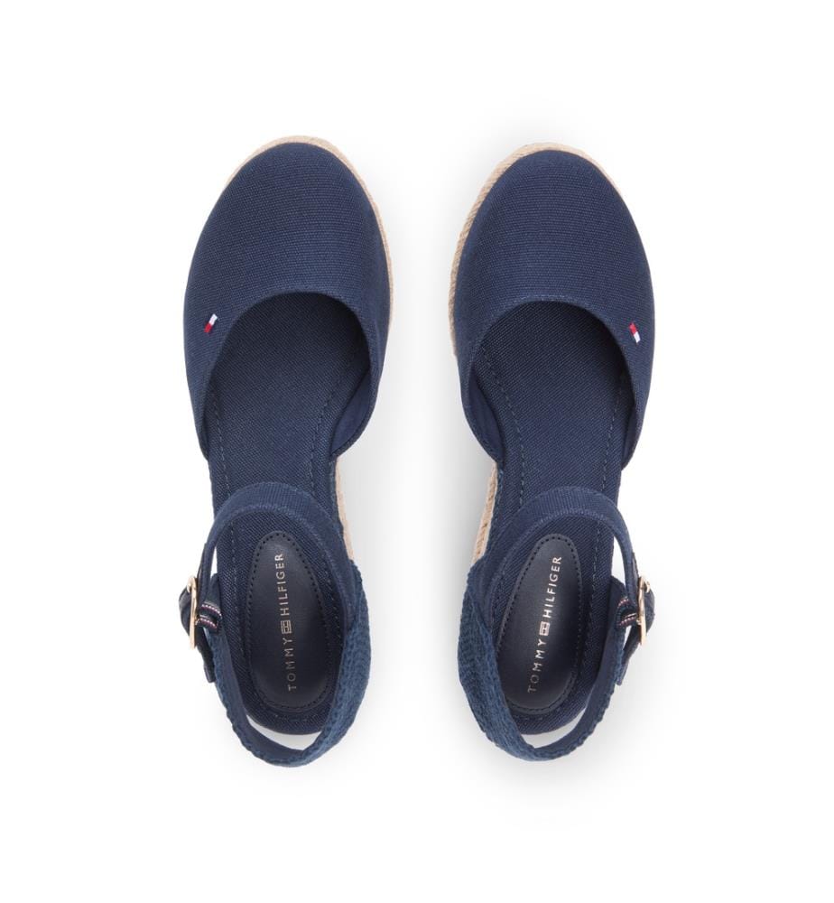 Espadrilles compensées en toile - Marine