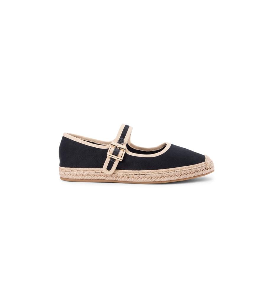 Espadrilles Mary Jane en Toile - Noir