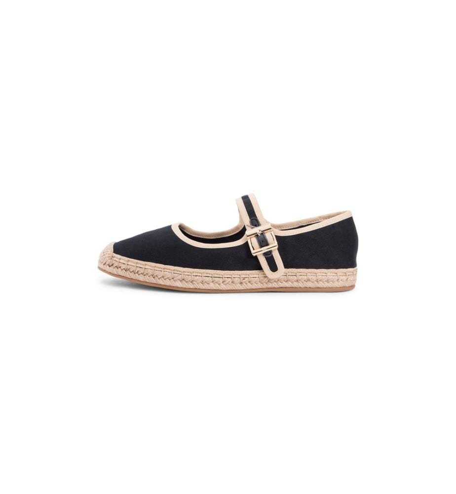 Espadrilles Mary Jane en Toile - Noir