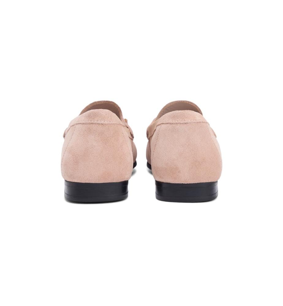 Mocassins en daim à chaîne - Beige