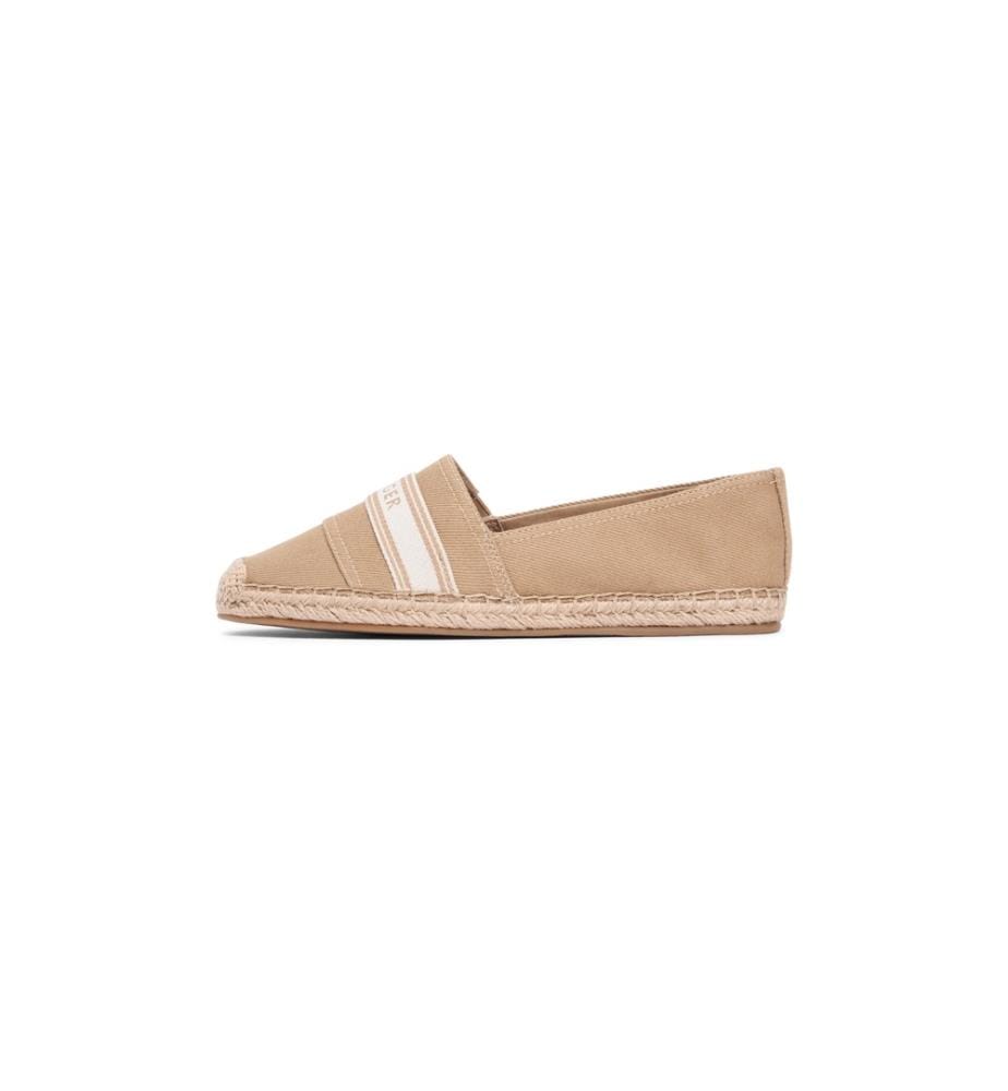 Denim Canvas Espadrilles - Hellbraun