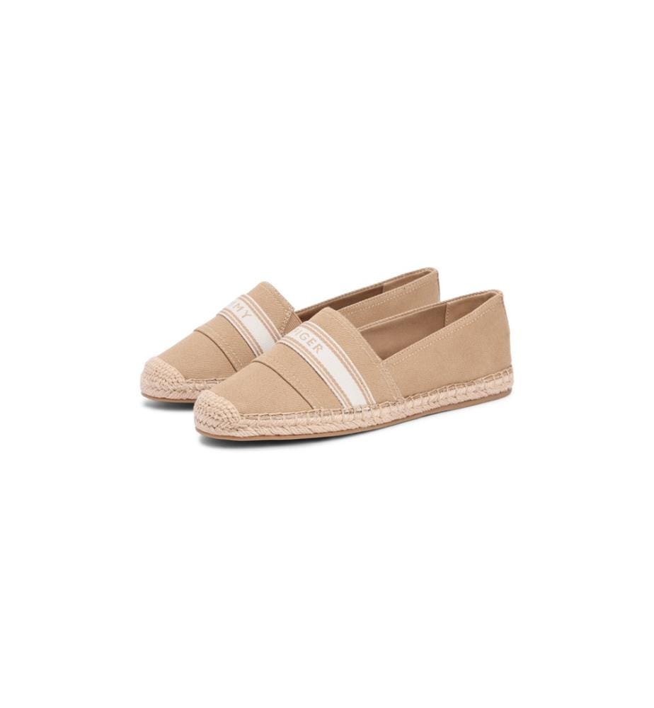 Denim Canvas Espadrilles - Hellbraun