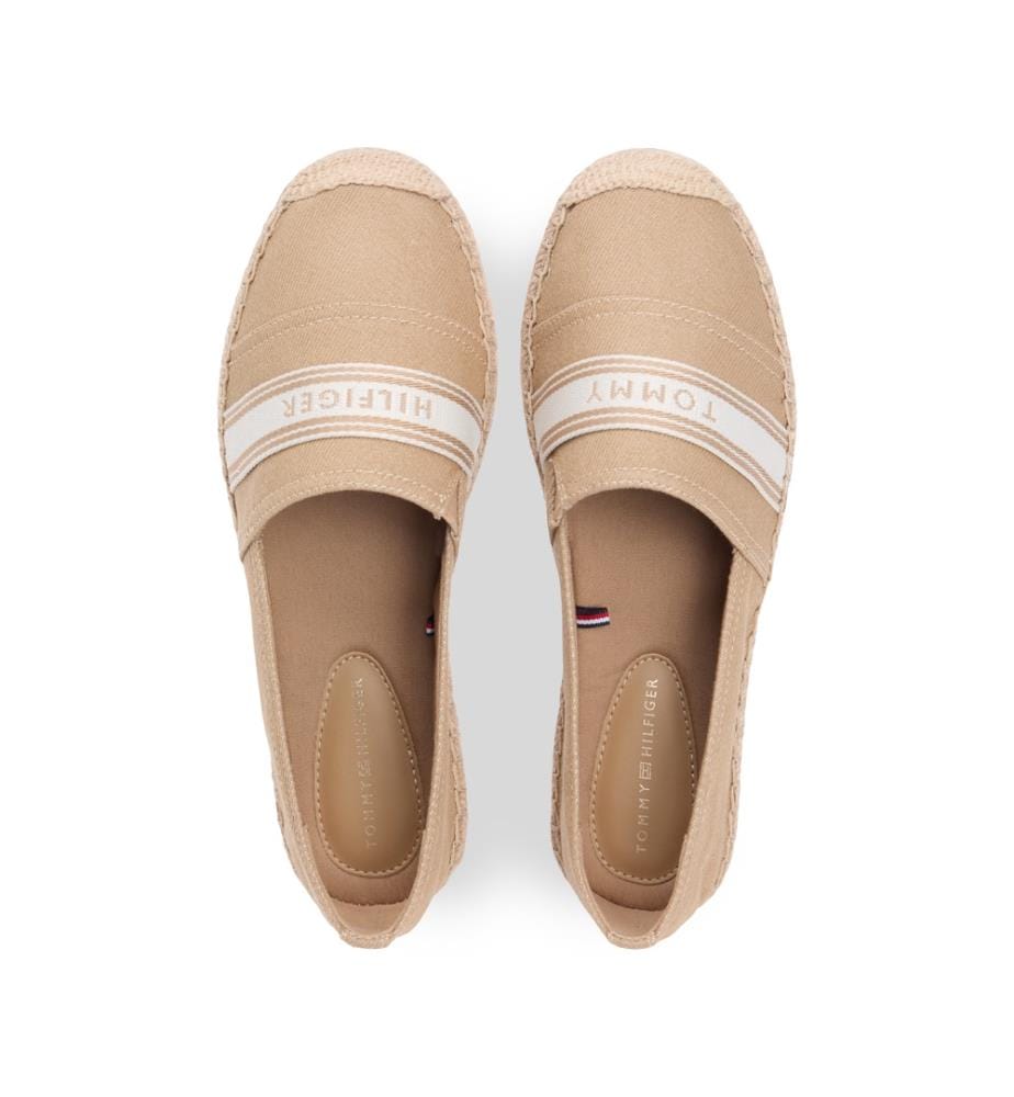 Denim Canvas Espadrilles - Hellbraun