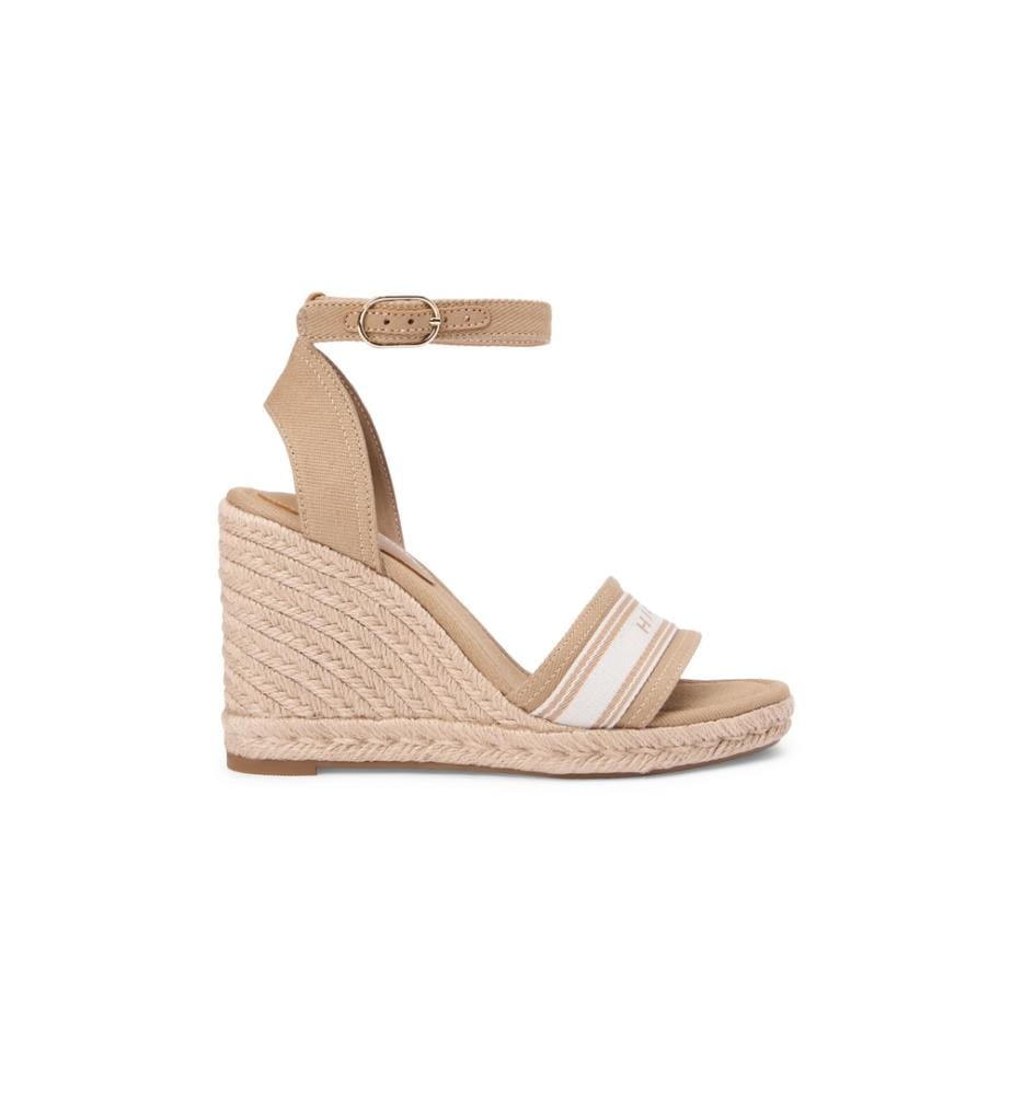 Espadrilles Compensées en Toile - Beige