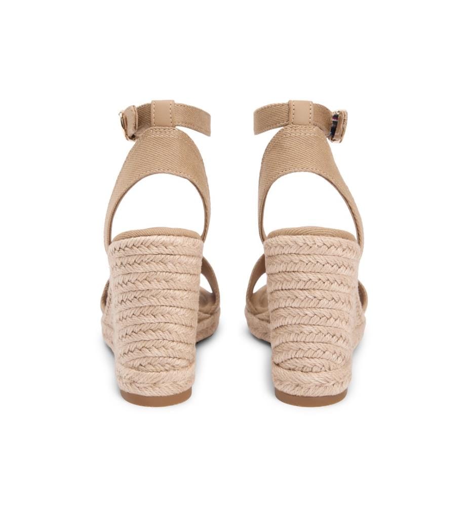 Espadrilles Compensées en Toile - Beige