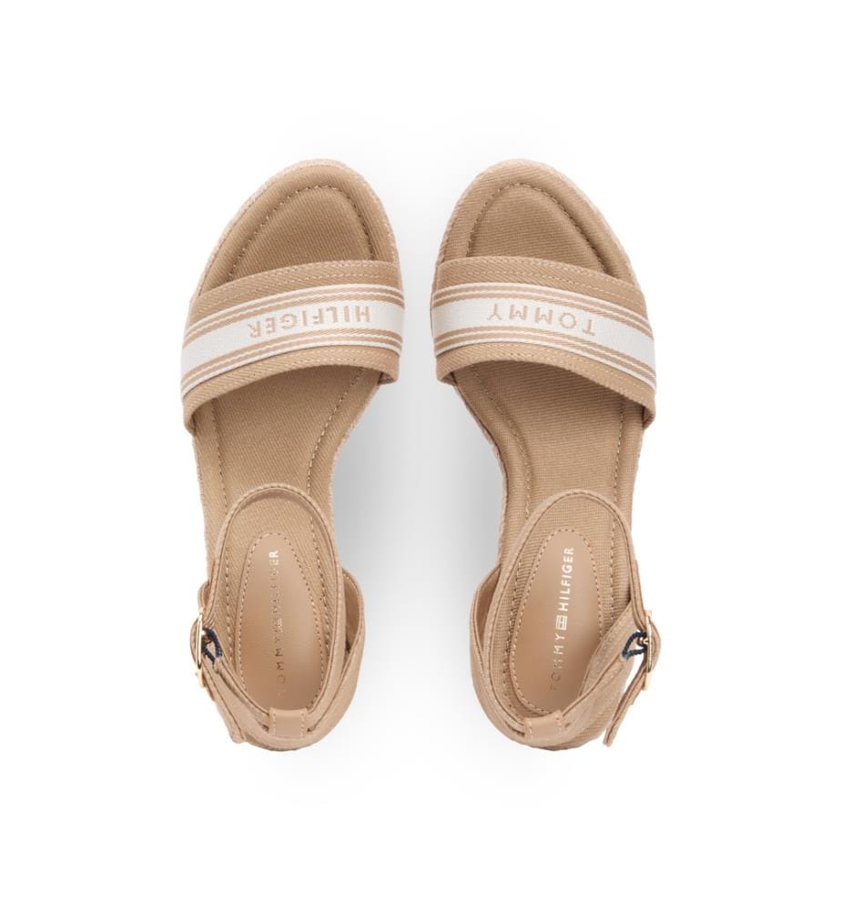 Espadrilles Compensées en Toile - Beige