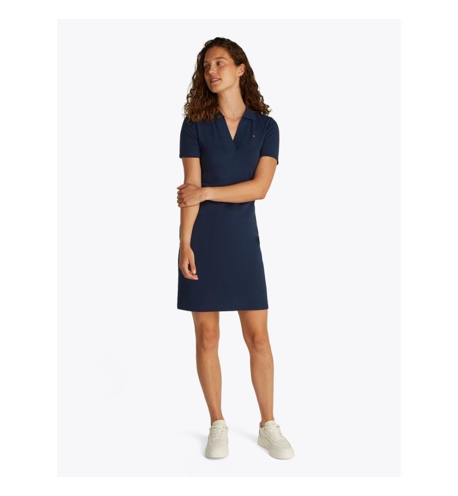 Slim Fit Polokleid - Marine